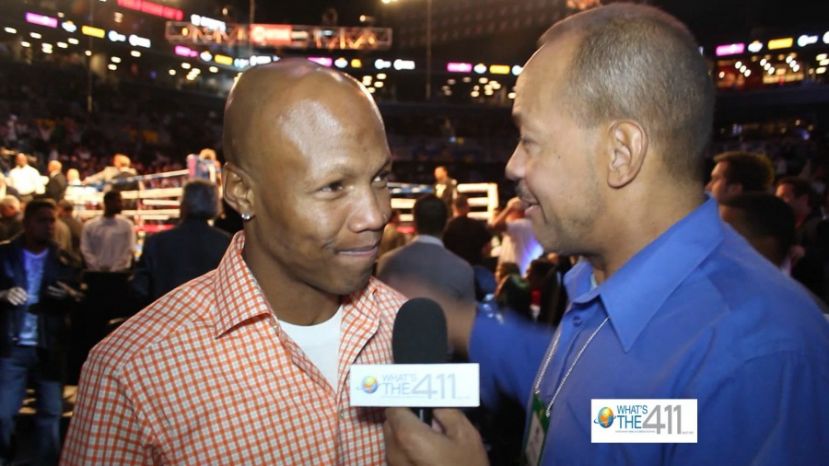 Professional boxer Zab Judah talking with What&#039;s The 411&#039;s Andrew Rosario