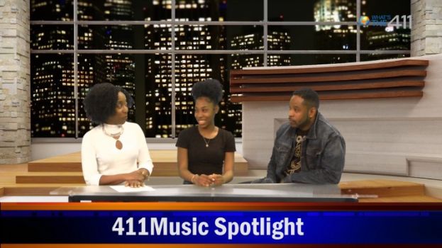 What&#039;s The 411 host, Kizzy Cox, interviewing teen sensation Haley Smith and Chas Bronxson