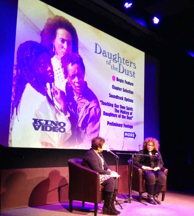 Daughters-of-the-Dust-Director-Julie-Dash-being-interviewed-by-Michelle-Materre-at-Harlem-MIST 650x726