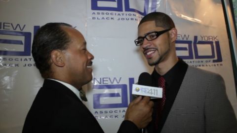 NYABJ President Michael J. Feeney talking with What's The 411TV host Andrew Rosario