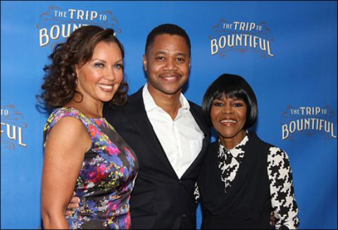 The primary cast members of The Trip to Bountiful, Grammy-nominated singer, Vanessa Williams; Academy Award-winning actor, Cuba Gooding Jr.; and Tony Award-winning actress, Cicely Tyson