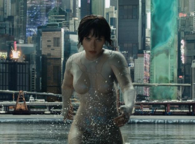 Scarlett Johannsson in the movie, Ghost in the Shell.  