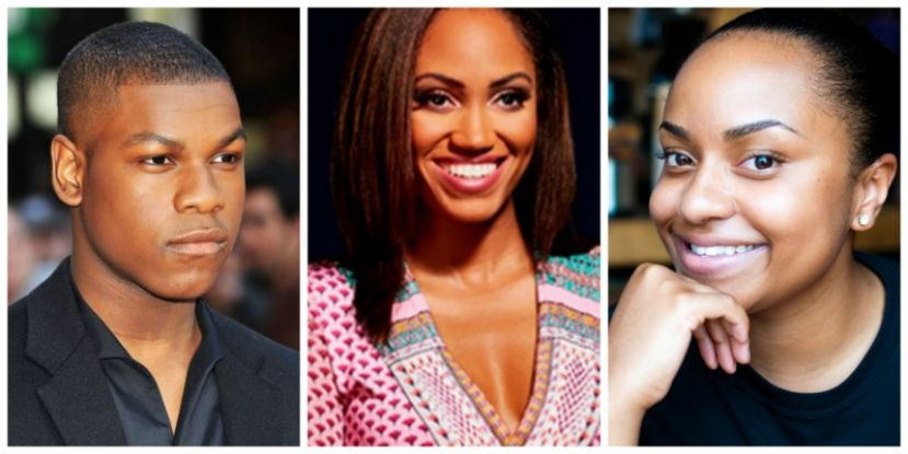 Photo from Left to right: actor John Boyega; co-founder and CEO of PartPic, Jewel Burk; and Nailah Ellis Brown, founder of Ellis Island Tropical Tea