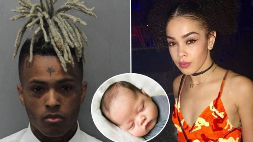 The late rapper, XXXTentacion (left), Jenesis Sanchez on the right and their infant son, Gekyume Onfroy (center inset)