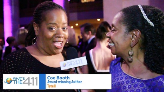 Award-winning author Coe Booth talking with What's The 411TV Book Editor, Luvon Roberson