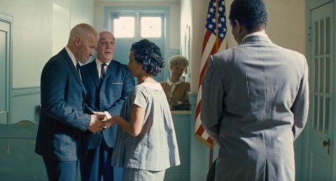 Joel Edgerton and Ruth Negga as Richard Perry Loving and Mildred Dolores Jeter in the movie Loving