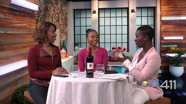 Singer/Songwriter, Cindy Rainne (center), talking with award-winning journalist, Kizzy Cox (left), and comedian Onika McLean on the set of What’s The 411.  