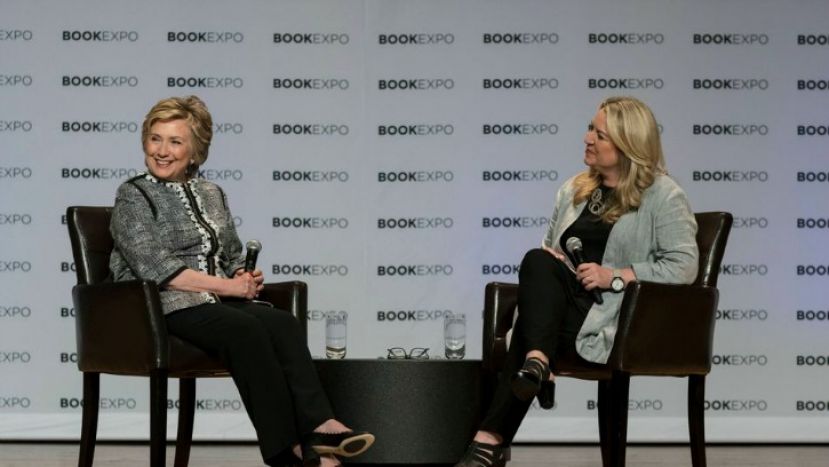 Hillary Clinton (left) at Book Expo America 2017 