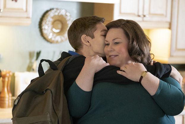 Marcel Ruiz and Chrissy Metz, as son and mother in the movie, Breakthrough. 