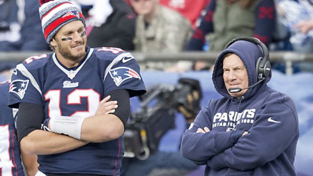New England Patriots quarterback Tom Brady and Patriots head coach, Bill Belichick