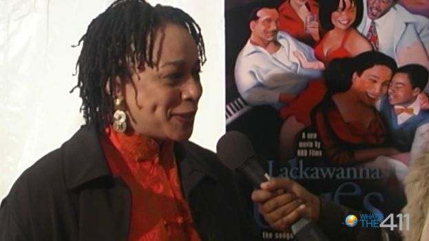 Award-winning actress S. Epatha Merkerson talking with What's the 411TV correspondent, Diana Blain, on the red carpet at the premiere of Lackawanna Blues
