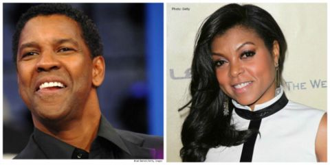 Academy Award-winning actor Denzel Washington and award-winning actress Taraji P. Henson