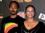 Actress Lark Voorhies and her husband, Jimmy Green, a man she me online.