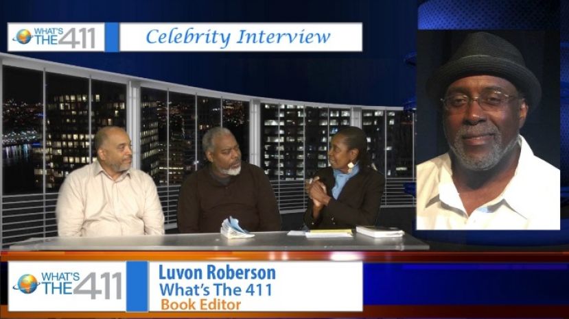 Photo (l to r): Actors Douglas Wade and Sean C. Turner talking with What&#039;s The 411 Art and Culture Editor, Luvon Roberson, about the upcoming Black Spectrum Theatre production of Two Trains Running