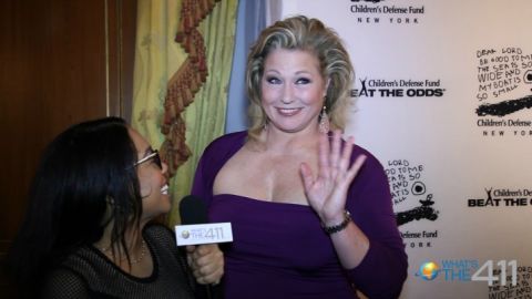 Supermodel Emme on the red carpet at the Children's Defense Fund's annual gala