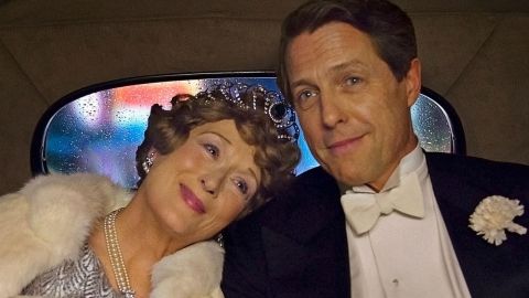 Meryl Streep as Florence Foster Jenkins with Hugh Grant. 