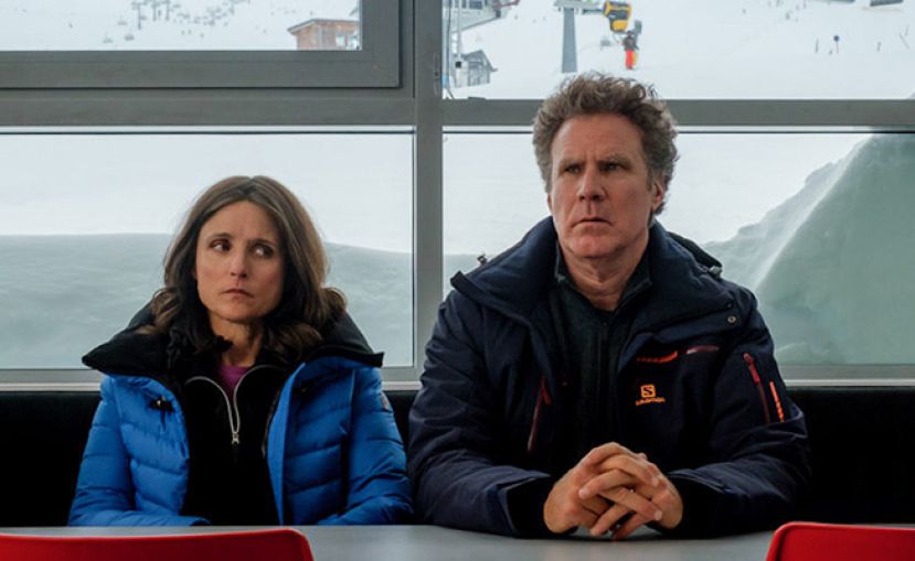 Julia Louis-Dreyfus and Will Ferrell, actors in the movie, Downhill. 