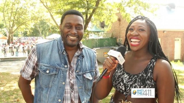 What's The 411TV correspondent Cristina Twitty interviewing Big Daddy Kane at Central Park Summerstage's 40 Years of Hip-Hop Celebration